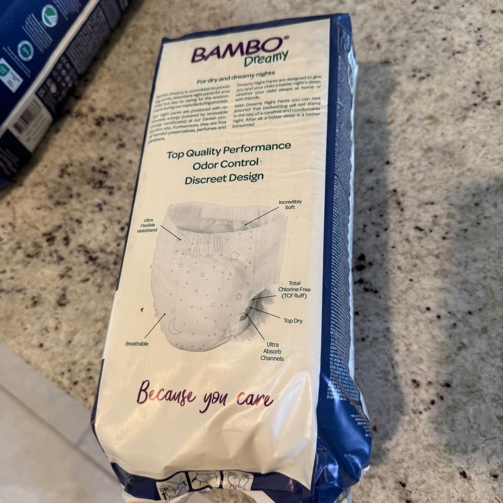 Bambo Dreamy Night Training Pull Up Diaper Pants, x5 Bags Size Large 77-110lbs - Picture 5 of 6